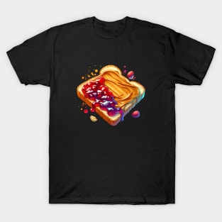 Peanut Butter And Jelly Toast Sandwich Vintage Kawaii Yummy Breakfast Sweet T-Shirt